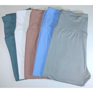 High Waisted Capri Leggings/Pants - Set of 5 Tummy Control Workout/Yoga SZ L-XL